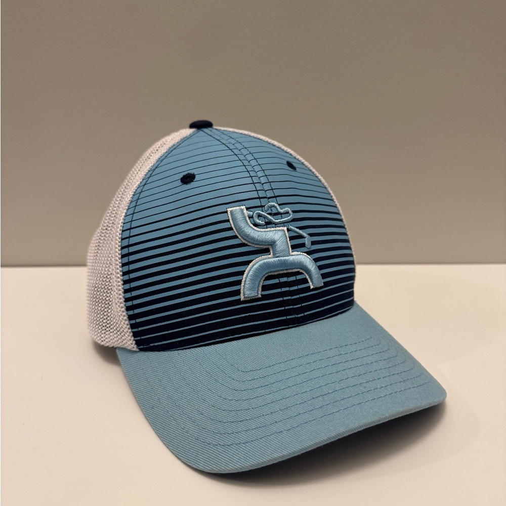 HOOEY Cowboy Golf Striped Coach Flex Fitted Hat